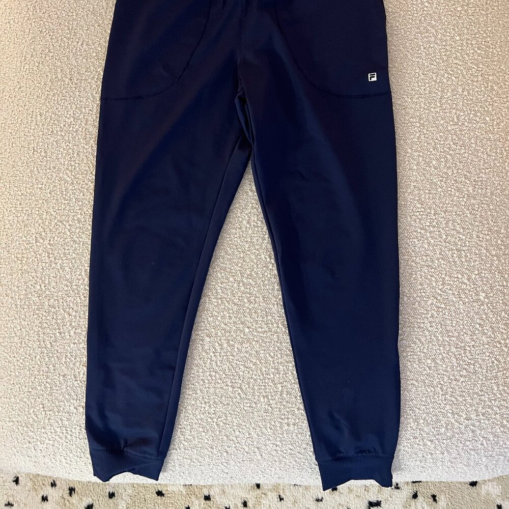 NWOT Fila Navy Blue Jogger Sweatpants M - Picture 2 of 4